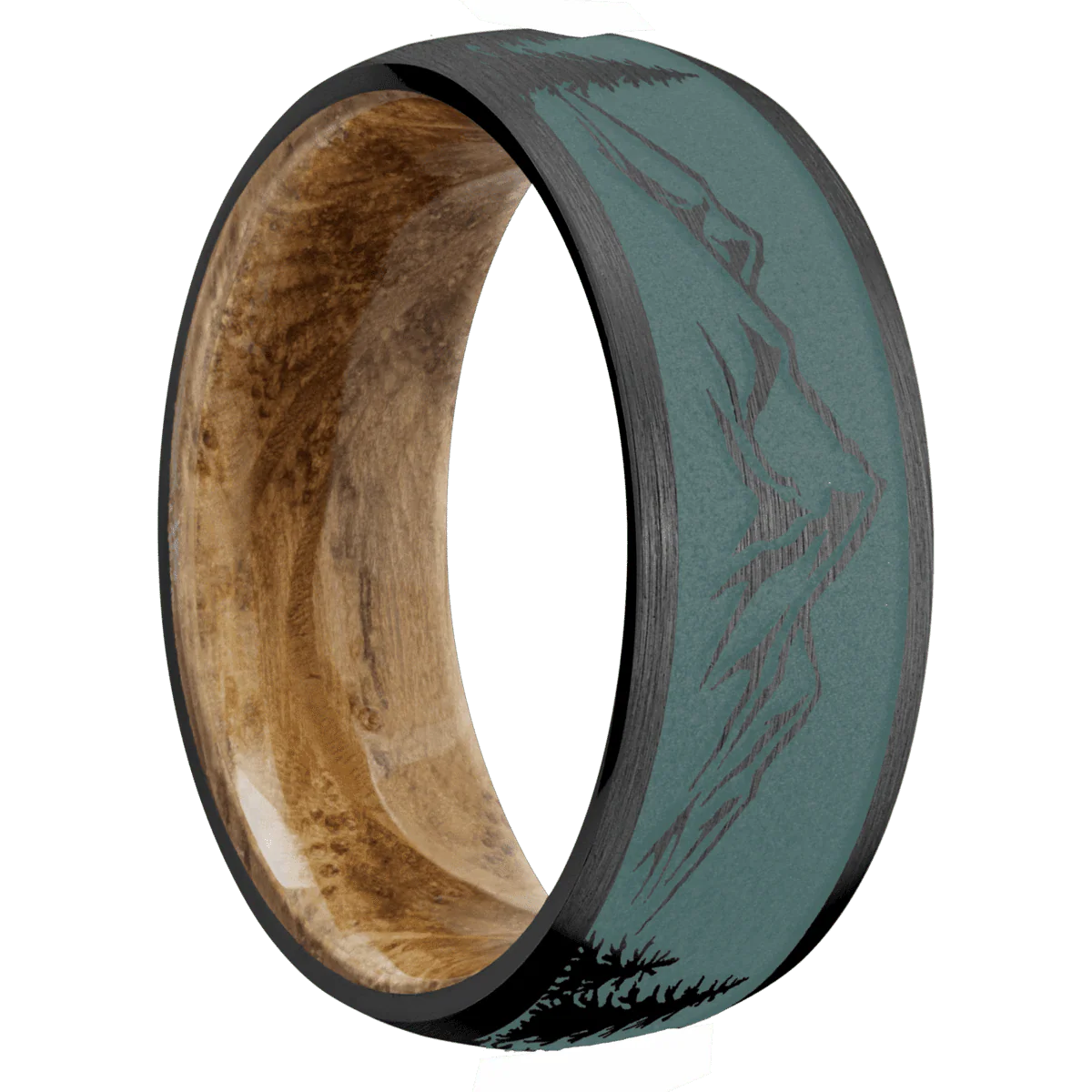 Zirconium + Satin Finish + Whiskey Barrel
