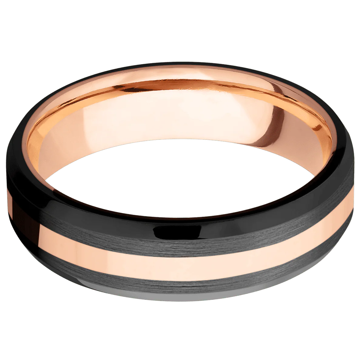 Zirconium + Satin , Polish Finish + 14K Rose Gold - Image 3