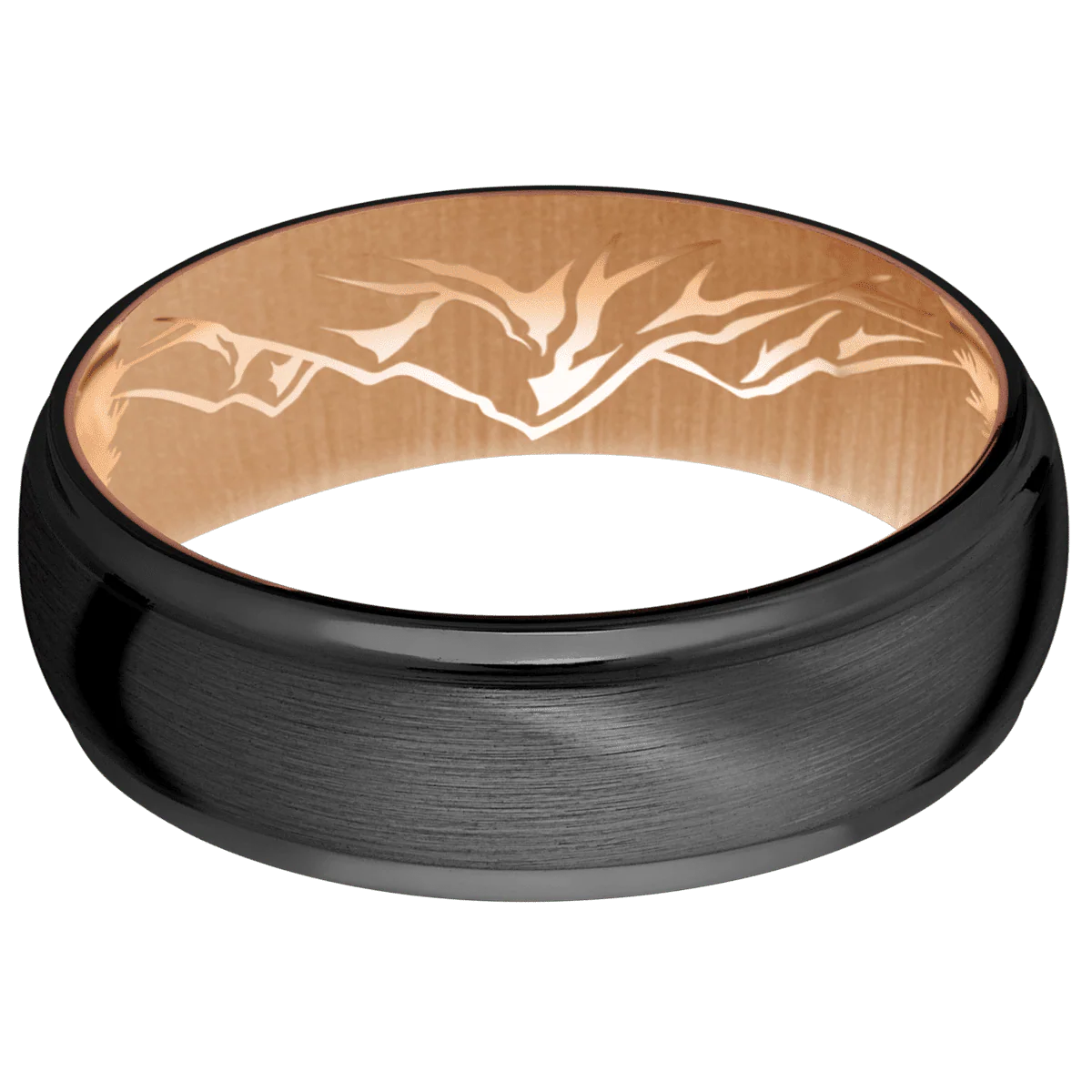 Zirconium + Satin , Polish Finish + 14K Rose Gold - Image 3