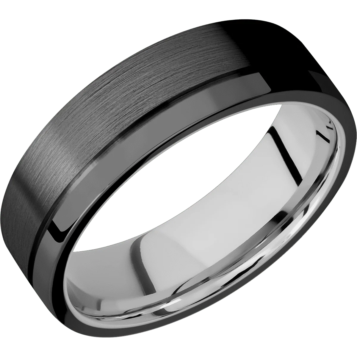 Zirconium + Satin , Polish Finish + 14K White Gold - Image 2