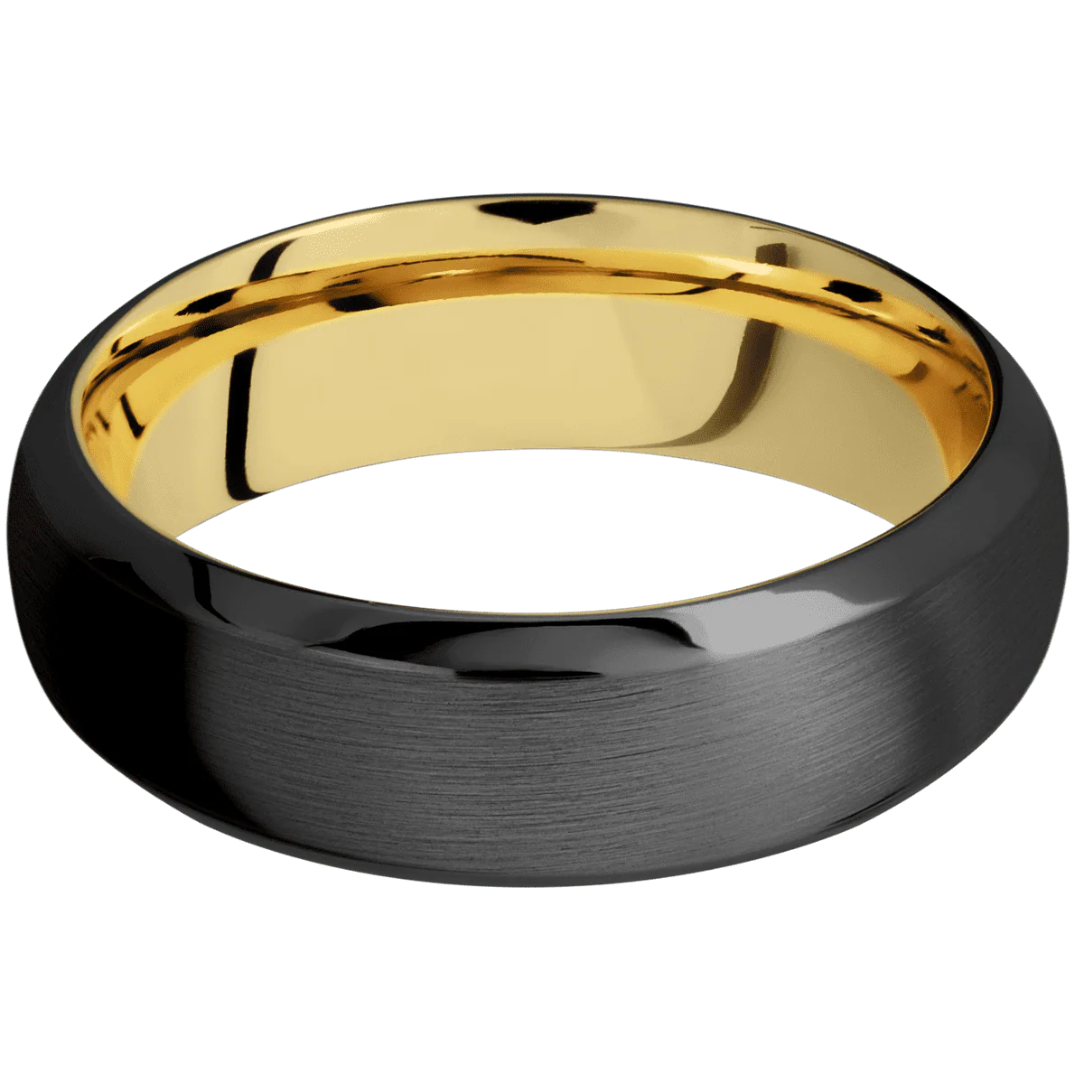 Zirconium + Satin , Polish Finish + 14K Yellow Gold - Image 3