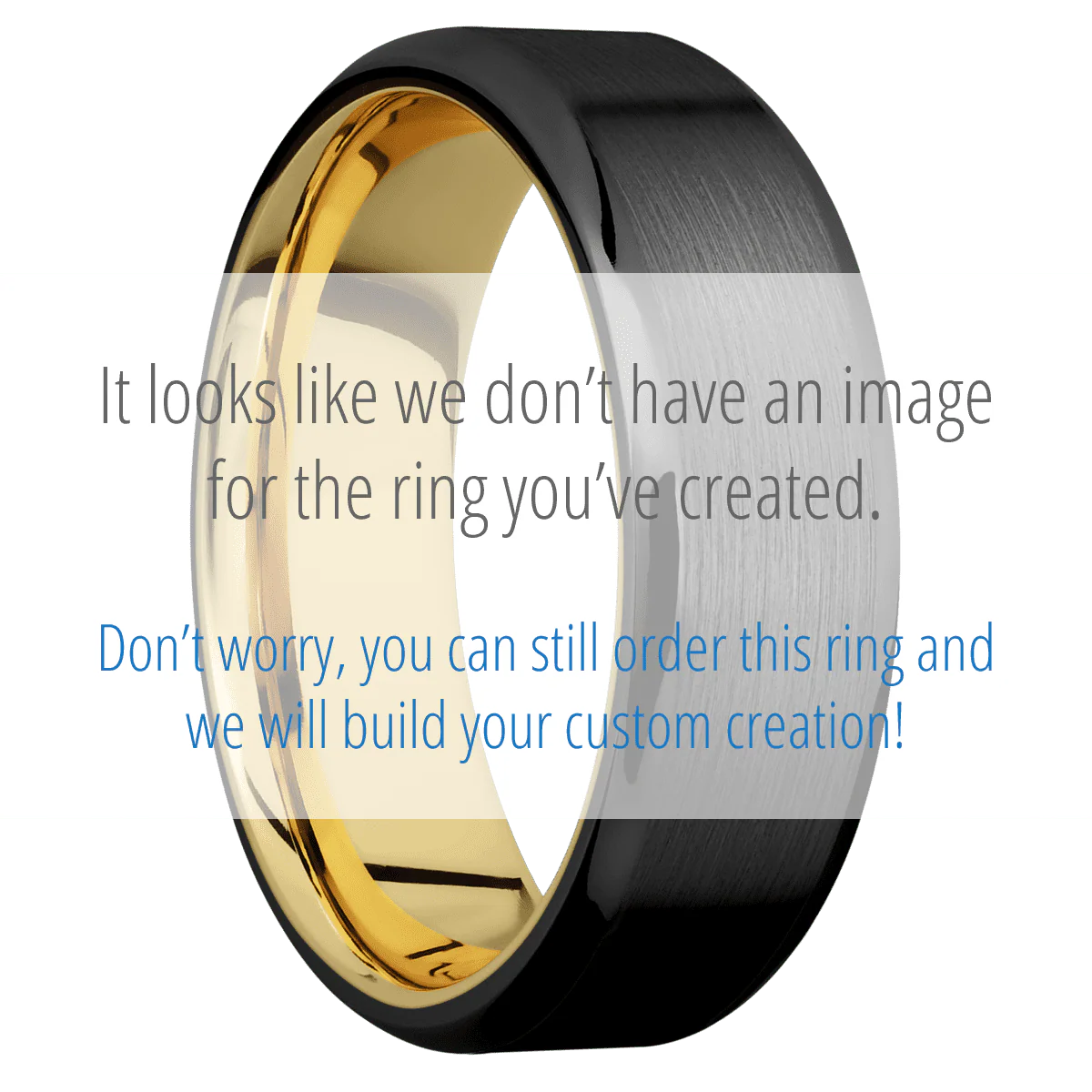 Zirconium + Satin , Polish Finish + 14K Yellow Gold
