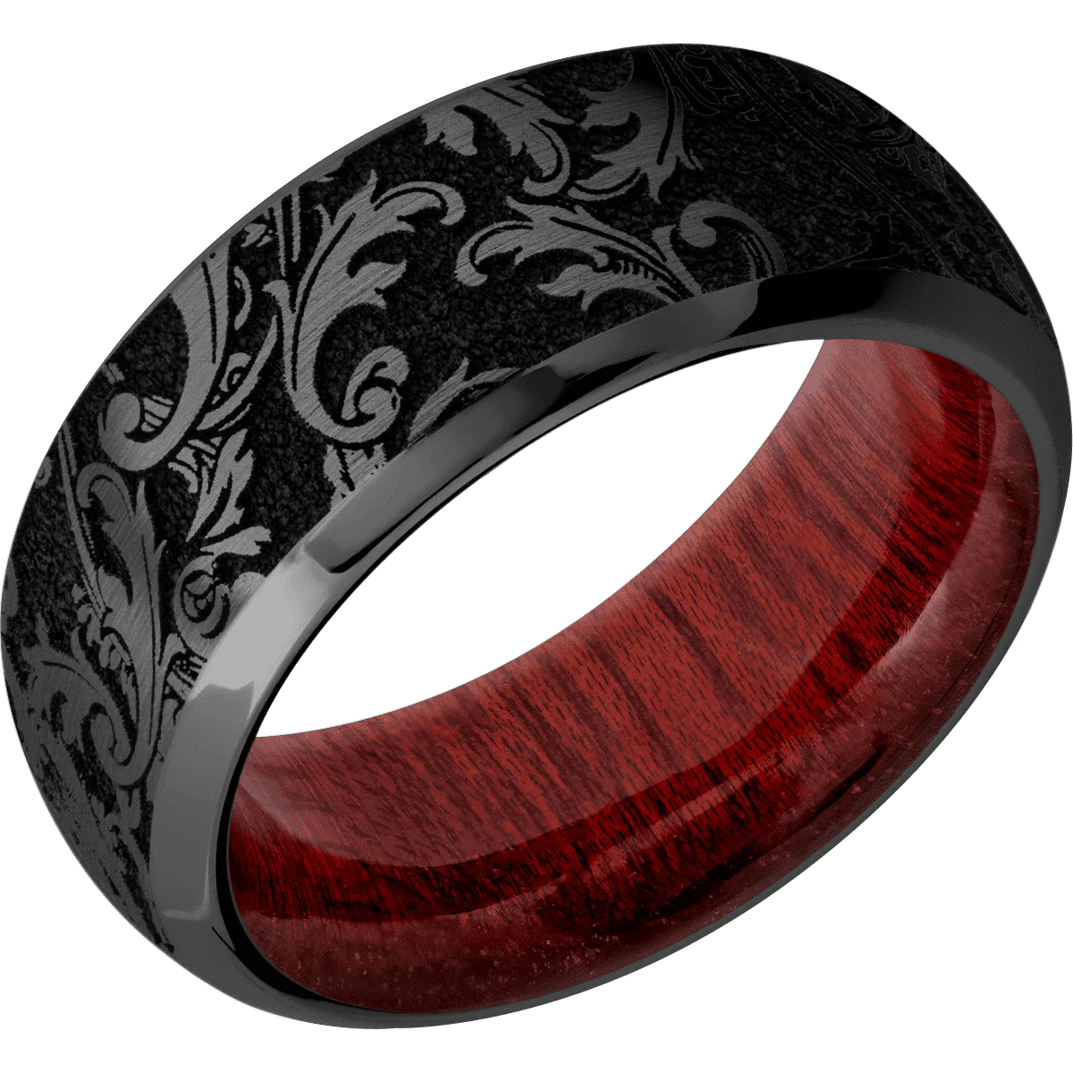 Zirconium + Satin , Polish Finish + Blood Wood - Image 2