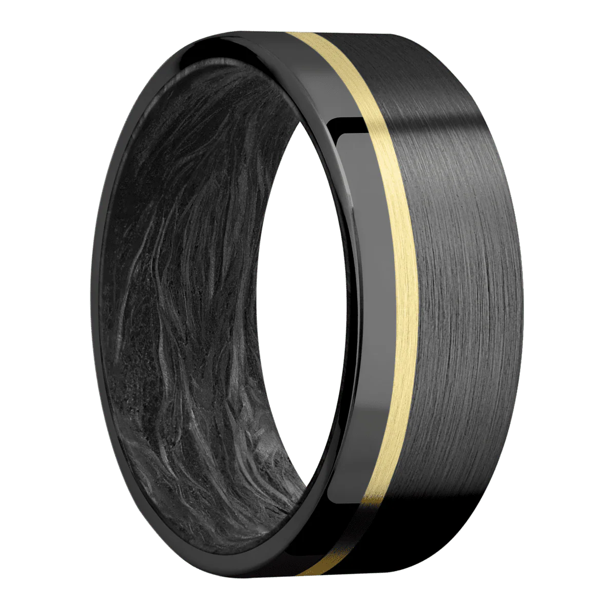 Zirconium + Satin , Polish Finish + Forged Carbon Fiber