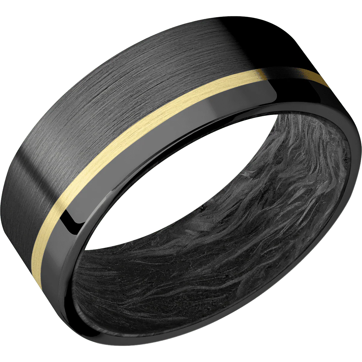 Zirconium + Satin , Polish Finish + Forged Carbon Fiber - Image 2