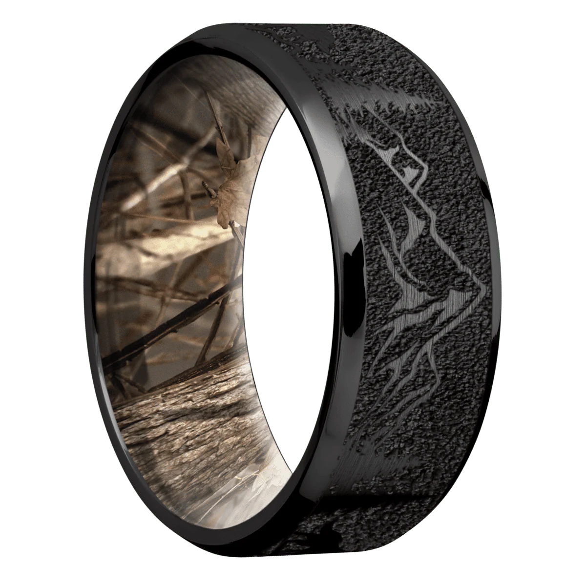 Zirconium + Satin , Polish Finish + King's Woodland