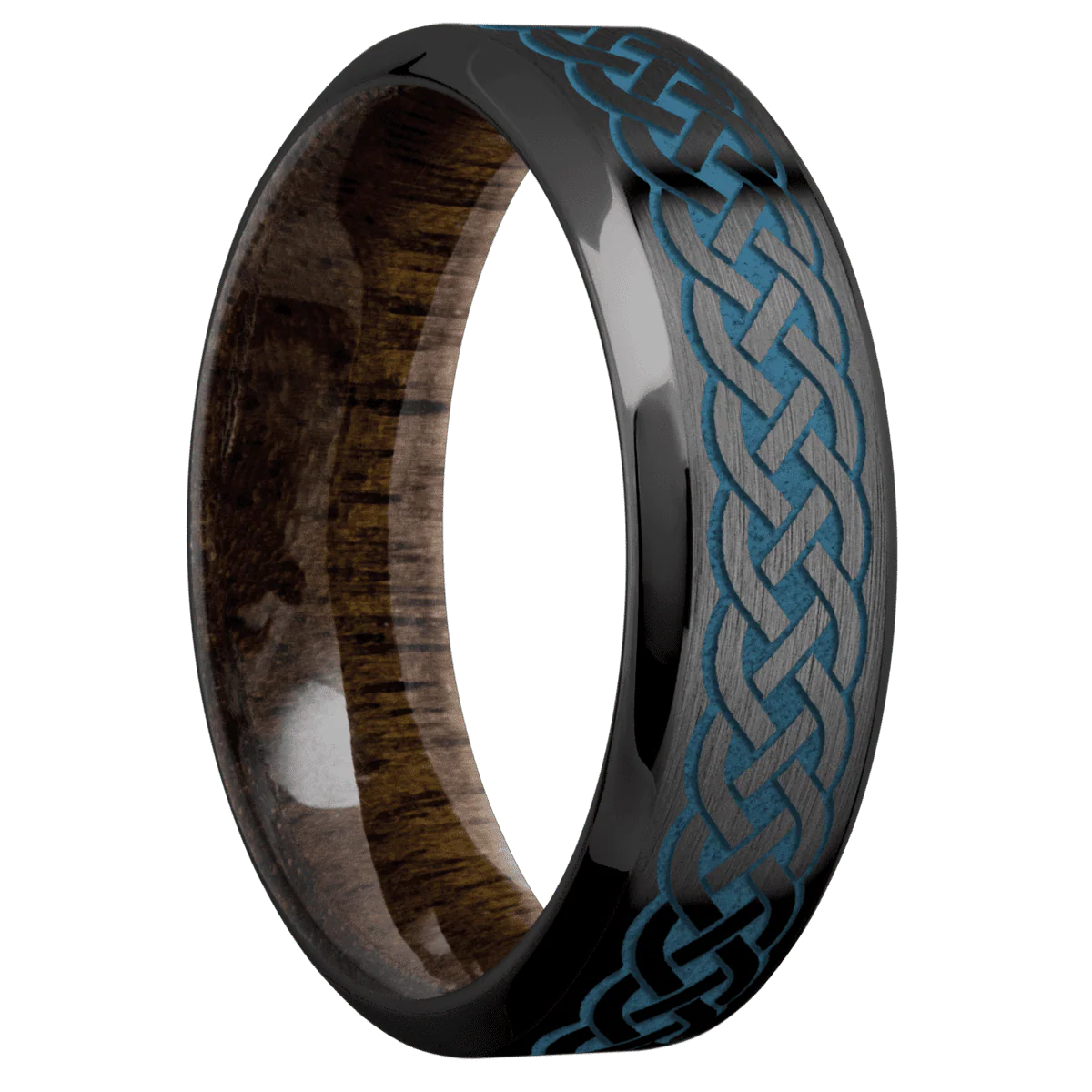 Zirconium + Satin , Polish Finish + Walnut