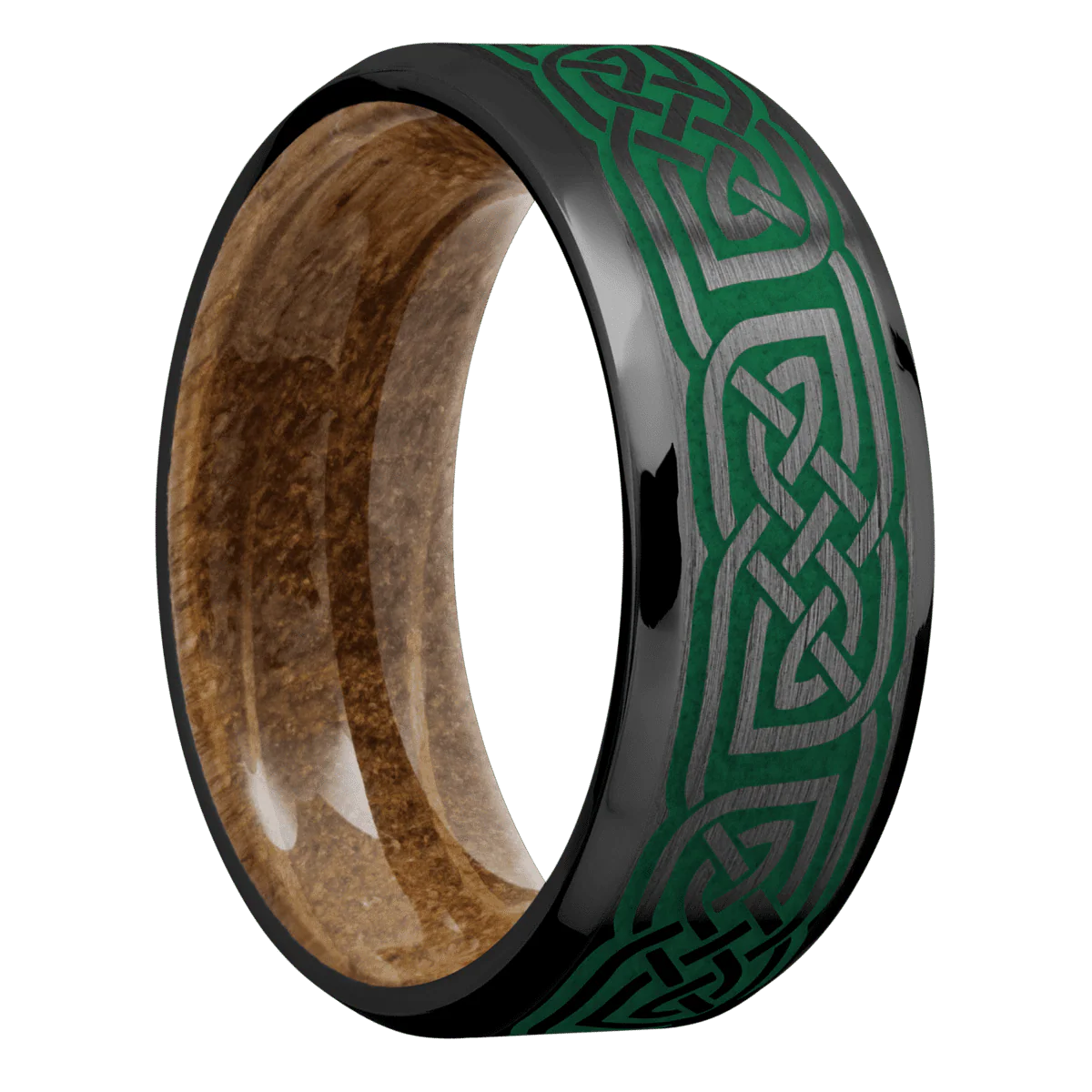 Zirconium + Satin , Polish Finish + Whiskey Barrel