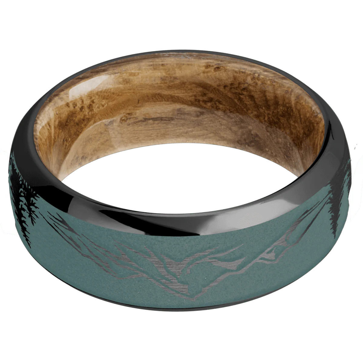 Zirconium + Satin , Polish Finish + Whiskey Barrel - Image 3