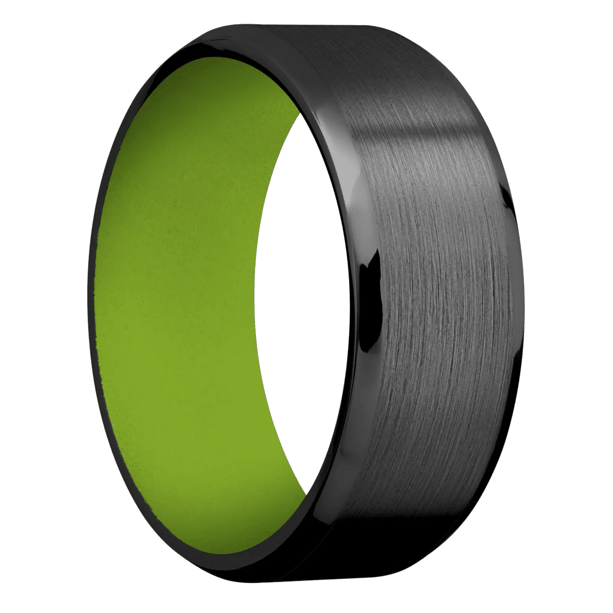 Zirconium + Satin , Polish Finish + Zombie Green