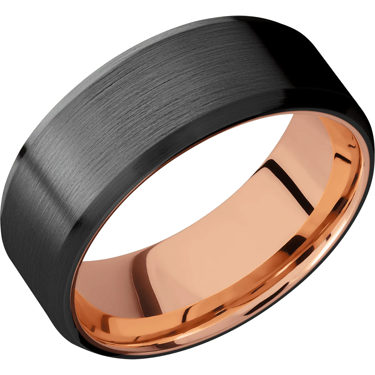 Zirconium + Satin , Satin Finish + 14K Rose Gold - Image 2