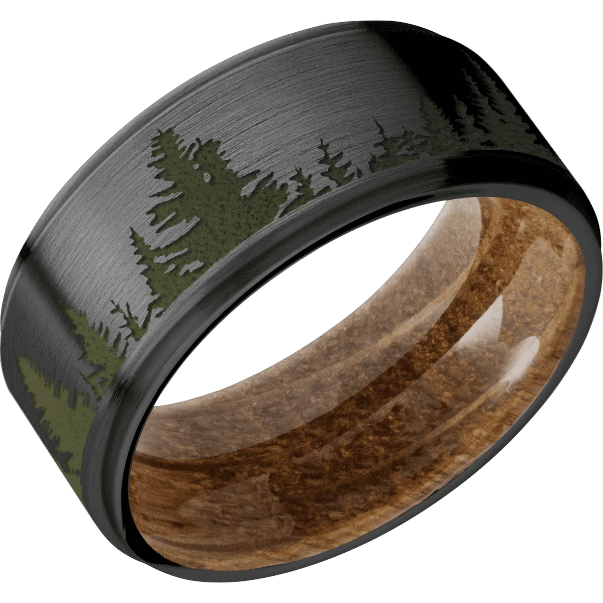 Zirconium + Satin , Satin Finish + Whiskey Barrel - Image 2