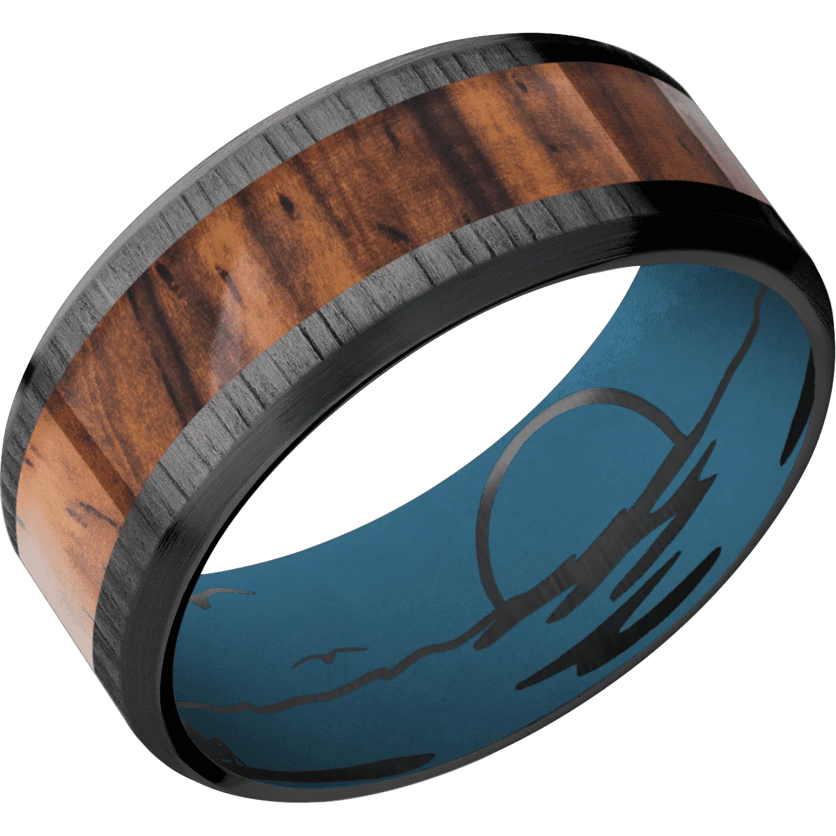 Zirconium + Treebark1 , Satin Finish + Royal Blue - Image 2
